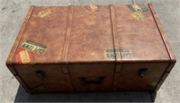 Vintage travel trunk, 35" x 21" x 14"