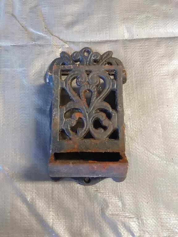 Cast Iron Matchbox Holder