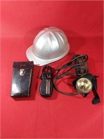 Vintage Hardhat, Amprobe & Miners Light