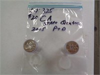 CA 2005 State Quarters P & D 2 $10 Rolls