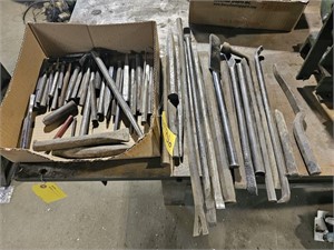 Chisel and punches, pry bars