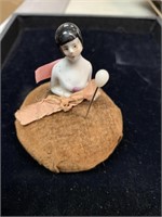 3 “ ANTIQUE LADY PIN CUSHION