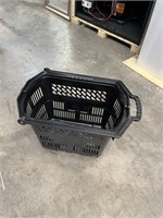 (2) NEW Plastic Rolling Superbaskets