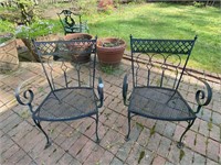 Pair of Fancy Iron Outdoor Chairs
