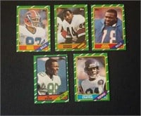 5 1986 Topps football rookie cards
