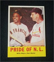 1963 Topps Pride of NL -Mays & Musial