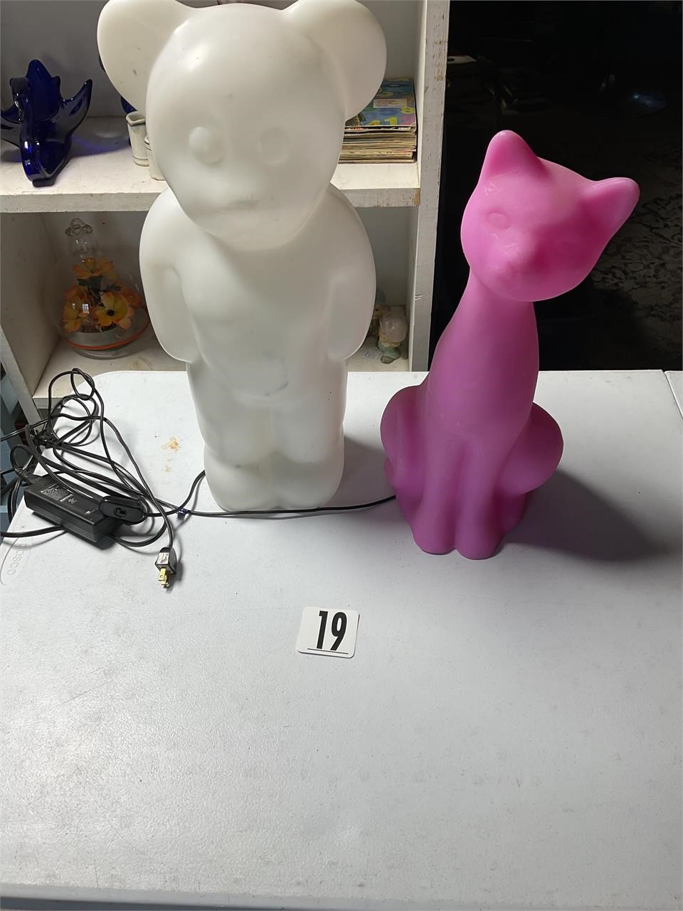 Plastic Cat & Mouse Lamps