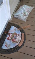 Outdoor door mat with interchangeable holidays