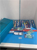 New toothbrushes w/utility box