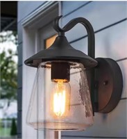 Modern Frosted Black Porch Outdoor Wall Sconce
