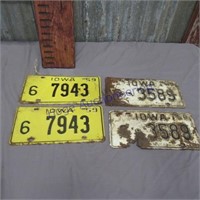 2 sets of license plates