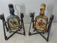 Old Wrought Iron Bottle Servers with Old Jim Beam