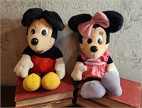 Micky and Minnie plush dolls