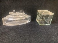 2 Glass Candy dishes, Bristol Diced Mints & More