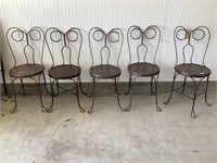 5 adorable Antique Ice Cream Chairs