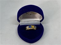 14kt Gold Multi Stone Ring Hallmarked