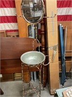 Antique wash stand with mirror