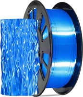 Silk Blue PLA Satin Shiny 3D Printer Filament,