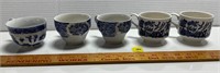 Assorted Vtg Blue&White tea cups