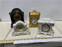 4 vintage German/England clocks