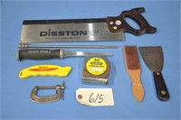 Good asst'd tools incl Stanley 30' tape & more