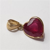 $1400 14K  Ruby(2.6ct) Pendant