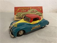 Vintage Trade Mark Jaguar Coupe Tin Metal Toy