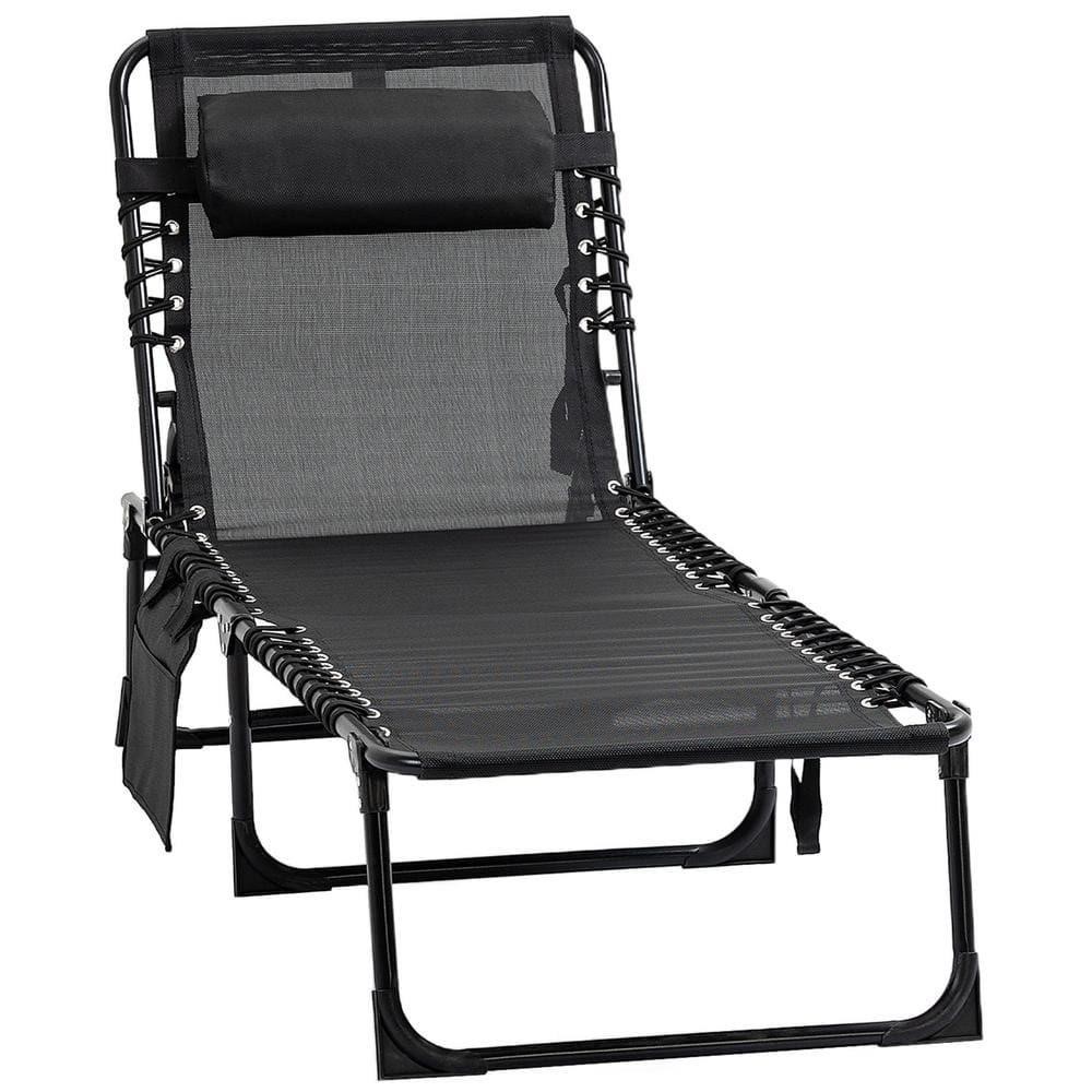 Outsunny Reclining Portable Metal Outdoor Lounge C