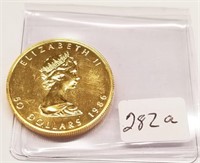 1986 Canadian One Ounce Gold Maple Leaf