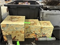 LARGE LOT OF NESTING CHRISTMAS BOXES