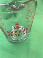 Vintage anchor hocking two cup glass measuring cup