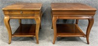 Pair Hammary Fruitwood End Tables