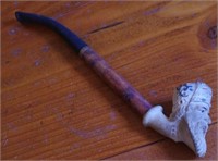 Antique carved meerschaum pipe