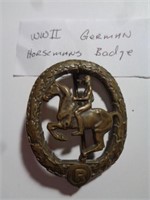 WWII GERMAN HORSEMANS BADGE / BRONZE