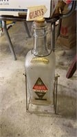 Extra large vintage Gilby gin bottle, with the