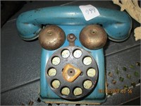 Childs Vtg. Metal Toy Telephone