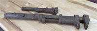 Antique Pipe Wrenches 1 Large 1 Small Rusty