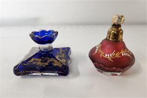 2 Early 1900s English Perfume Bottles