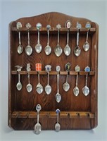 Souvenir Spoons with Rack Lot B