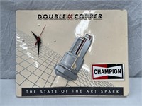 Original Champion spark plug clock approx 40 x36cm