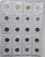 20 Piece Sheet of Canadian Nickels/Dime