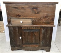 Vintage wood trunk-top storage dresser