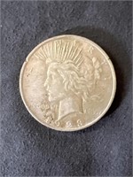 Peace 1923 D 90% Silver Dollar