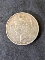 Peace 1922 D 90% Silver Dollar