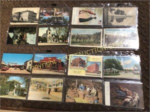 340  Vintage post cards in 4 place 3 ring binder