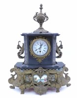 20th Century Mantel Clock with Ormolu Dragons.