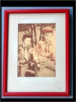 1950'S FRAMED PICTURE OF TWO YOUNG COWBOYS