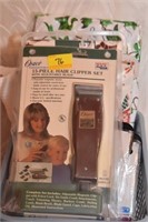 BASKET GROUPING: OYSTER HAIR CLIPPER SET, NEW