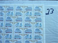 Canada timbre en feuille voilier