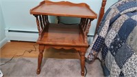 Maple End Table 19"Wx23.5"Hx19"D, One Shelf